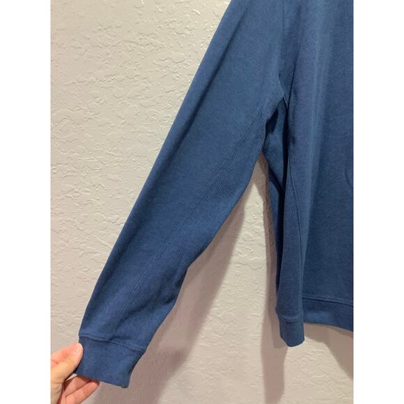 J McLaughlin Sweater Men XL Blue 1/4 Zip Pullover Long Sleeve Pima Cotton - Picture 4 of 7
